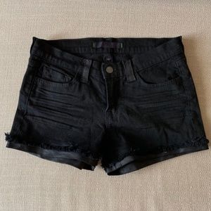 J Brand Shorts with Real Leather Details
